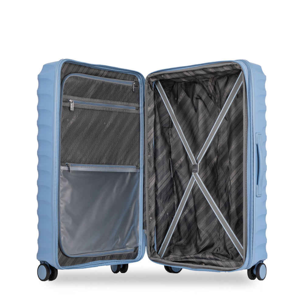 VOLTAGE DLX Large 4-Wheel Hardside Suitcase - Expandable, TSA Lock